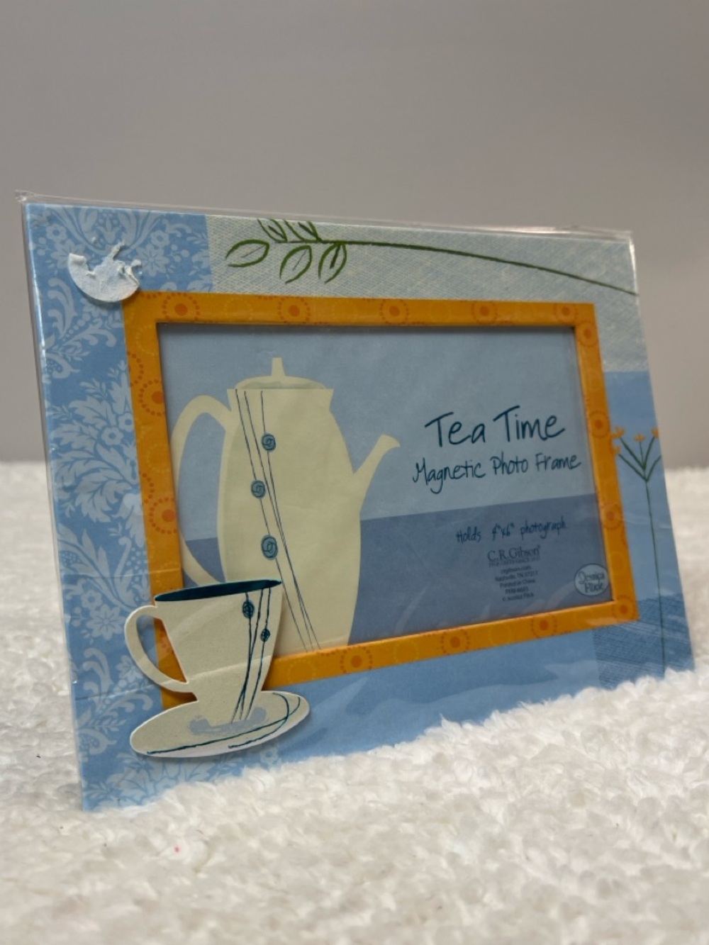 C.R. Gibson & Jessica Flick 4" x 6" "Tea Time" Magnetic Photo Frame